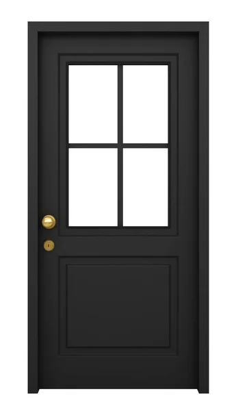 Render Black Door Frame Isolated White Background — Stock Photo, Image