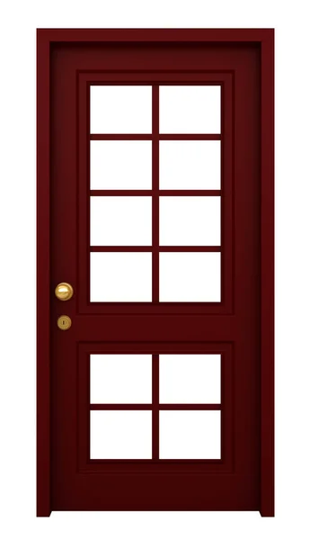 Візуалізація Дверей Рамкою Ізольовано Білому Тлі — стокове фото