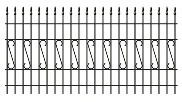 Renderowanie Ogrodzenia Kratownicy Żelaza Izolowane Białym Tle — Zdjęcie stockowe