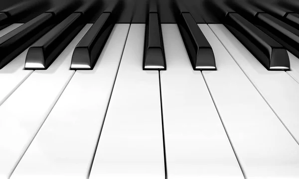 Render White Black Piano Keys — ストック写真