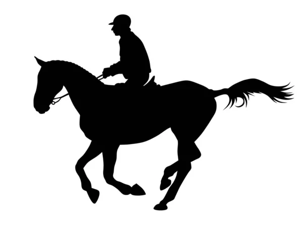 Carreras de caballos — Vector de stock