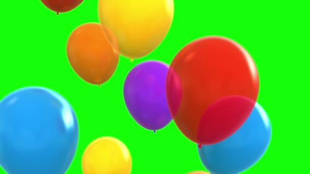 Renderowana Animacja Latających Balonów — Wideo stockowe