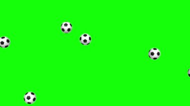 Zıplayan futbol toplarının 3D animasyonu