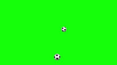 Zıplayan futbol toplarının 3D animasyonu