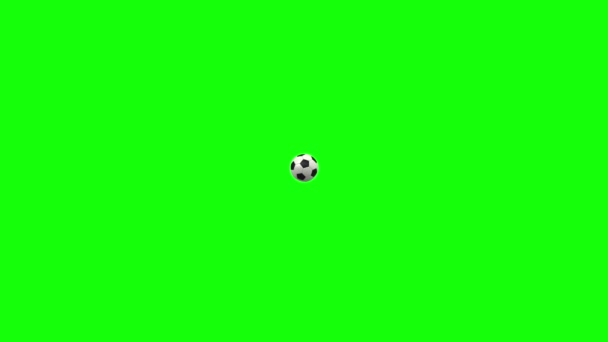 Animering Studsande Fotboll — Stockvideo