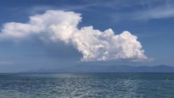 Nubes Sobre Isla Thassos Lapso Tiempo — Vídeos de Stock
