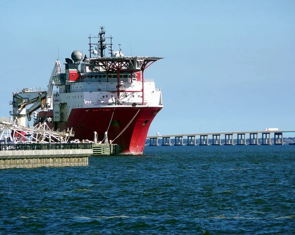 Pétrolier Amarré Port Pensacola — Photo