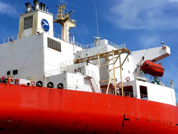 Close Navio Abastecimento Offshore Atracado Porto Pensacola — Fotografia de Stock