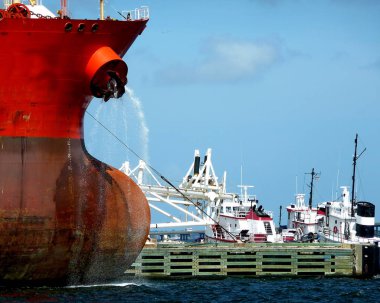 Kargo gemisi ön gövde Close-up