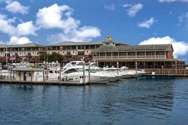 Palafox Pier Mit Yachten Angedockt Pensacola Florida — Stockfoto