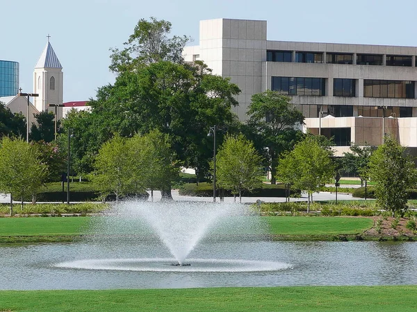 Fountain Office Buildings Downtown Pensacola — Stock Photo, Image