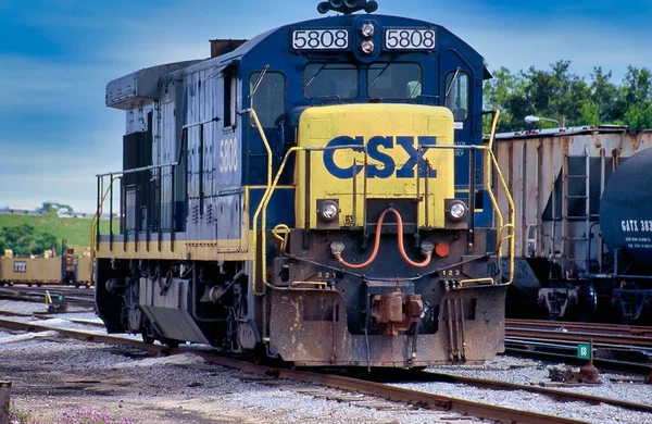 Csx Train Engine Trainyard Pensacola Florida Eua — Fotografia de Stock