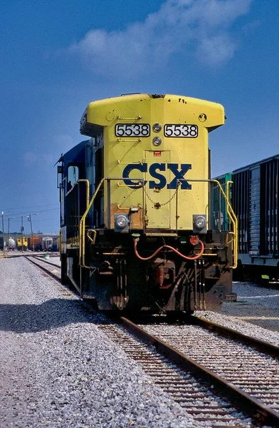 Двигатель Csx Train Верфи Пенсакола Флорида Сша — стоковое фото