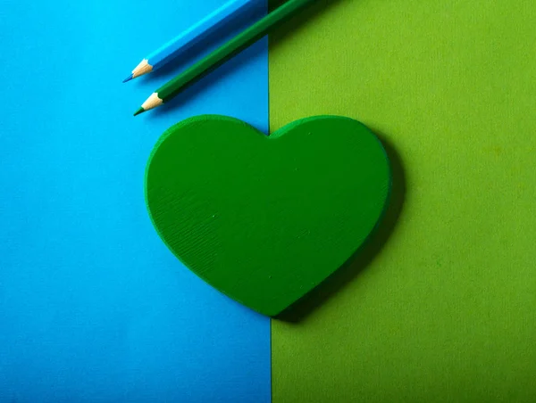 heart pencil green eco background nature love concept