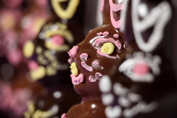 Fantezi Pahalı Çikolata Paskalya Bunny Tavşan Dekore Edilmiştir Telifsiz Stok Imajlar