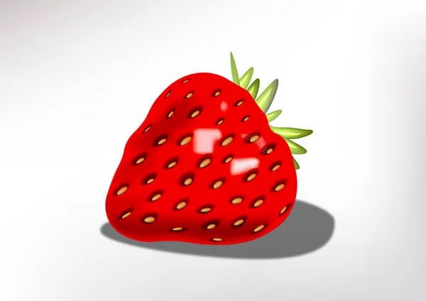 Grafische Illustration Für Frische Erdbeeren — Stockvektor
