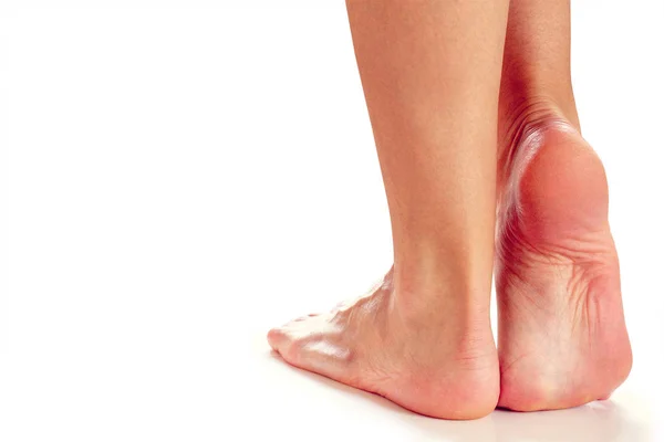 Weibliche Füße Stehen Auf Ihren Zehen — Stockfoto