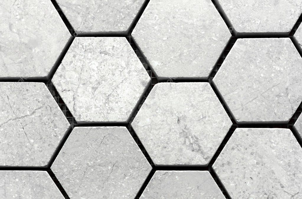 white marble from hexahedron as a background