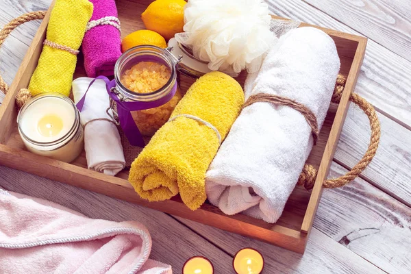 Conjunto de accesorios de casa de baños para SPA — Foto de Stock