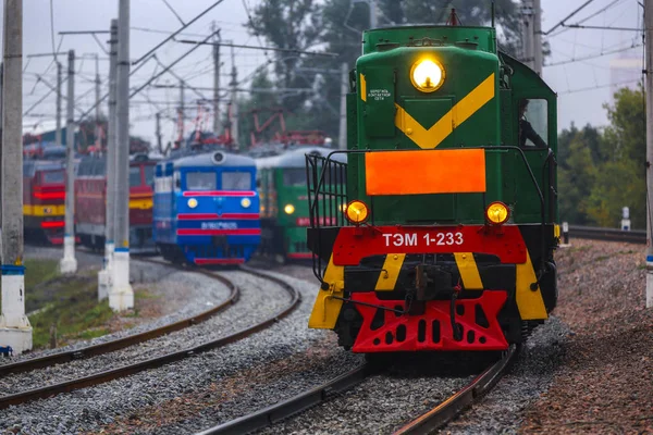 Locomotive Manœuvre Russe Rétro — Photo