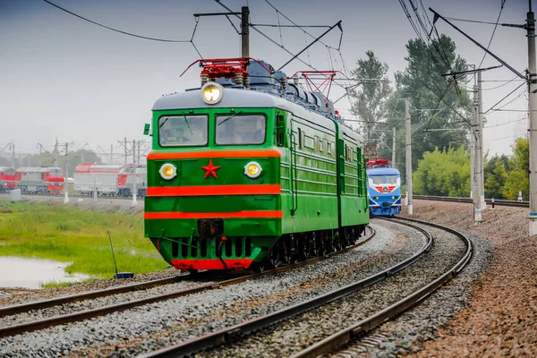 Locomotora Eléctrica Retro Rusa — Foto de Stock