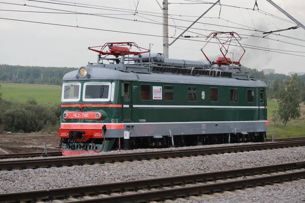 Retro Russo Locomotiva Elétrica — Fotografia de Stock