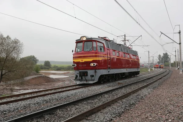 Retro Russian electric locomotive — Stock Photo, Image