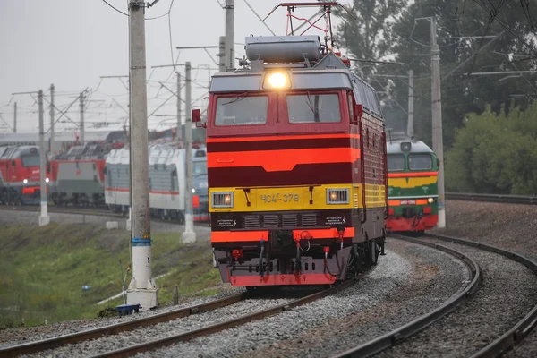 Retro Russische Elektrische Locomotief — Stockfoto
