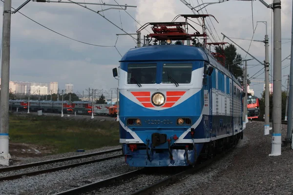 Retro Russian Electric Locomotive — Stock Photo, Image