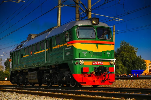Retro Russische Diesellokomotive — Stockfoto