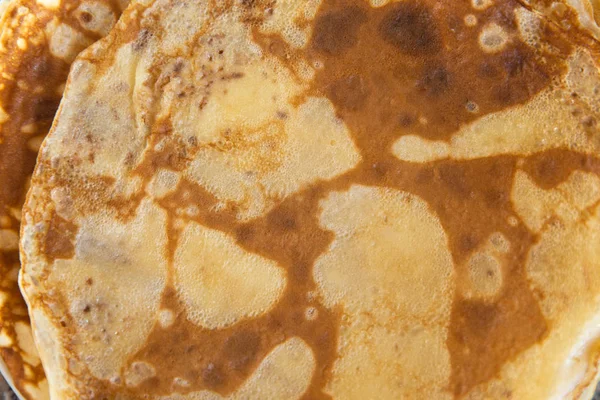 Pannkakor textur på egna bord - Flatlay ovanifrån — Stockfoto