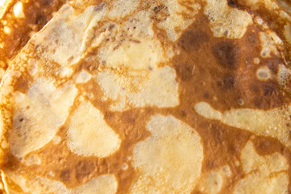 Pfannkuchen-Textur auf Kithcen-Tisch - flache Ansicht von oben — Stockfoto