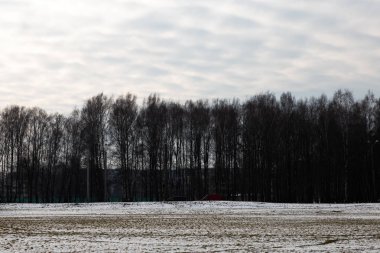 Bahar, Mart ile kış manzara sahne