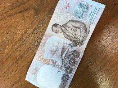 Tayland bir 1000 bat banknot üzerinde Kral Bhumibol Adulyadej