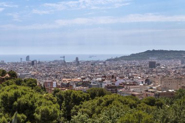 Barselona Park Guell üstünden havadan görünümü