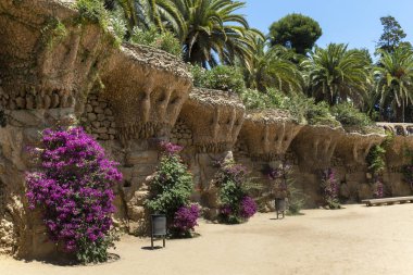 Arcade Park Guell, Barcelona, İspanya