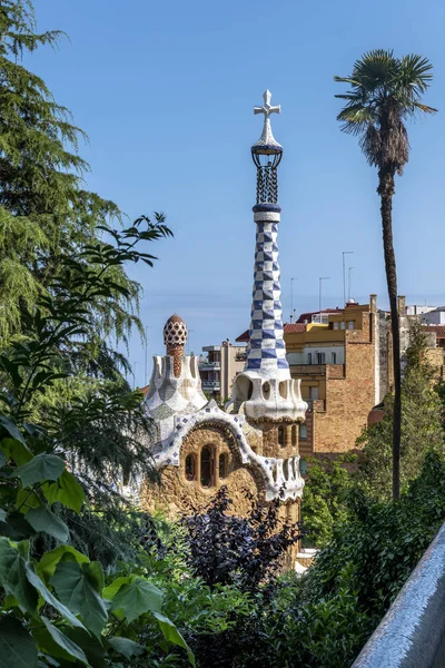 Pabellón Porter Lodge Park Guell Barcelona España — Foto de Stock