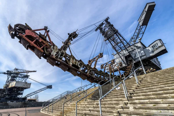 Gigantisk Utgravningsobjekt Den Nedlagte Lignitt Åpne Ferropolis Jernbyen Stadt Aus – stockfoto