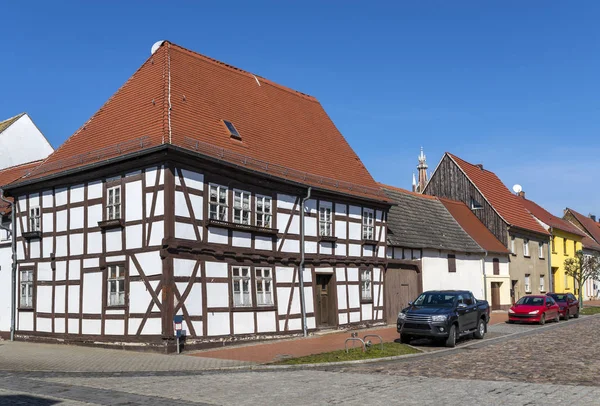 Maison Ancienne Dans Ville Historique Oranienbaum Allemagne Ouest — Photo