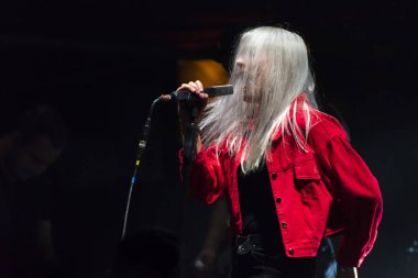 Varşova, Polonya - 19 Ağustos 2017: Daria Zawialow Varşova Meskie Granie 2017 konser sırasında sahne alanı'nda canlı gerçekleştirir. Meskie Granie (Mens oynayan) konser Polonya'da en iyi Lehçe Müzik sanatçılarının önde gelen üst olaylardan biri vardır.