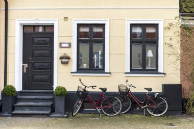 Ystad, Skane ilçe İsveççe kasaba sokak sahne.