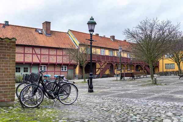 Vieille Architecture Dans Ville Suédoise Ystad Comté Skane — Photo