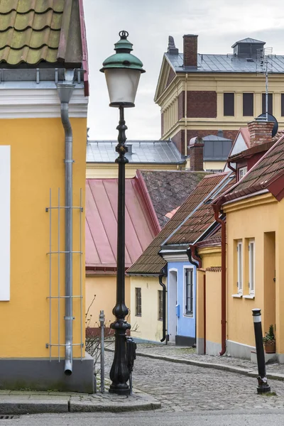 Straßenszene Aus Der Schwedischen Stadt Ystad Kreis Skane — Stockfoto