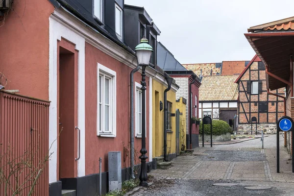 Antigua Arquitectura Ciudad Sueca Ystad Condado Skane —  Fotos de Stock