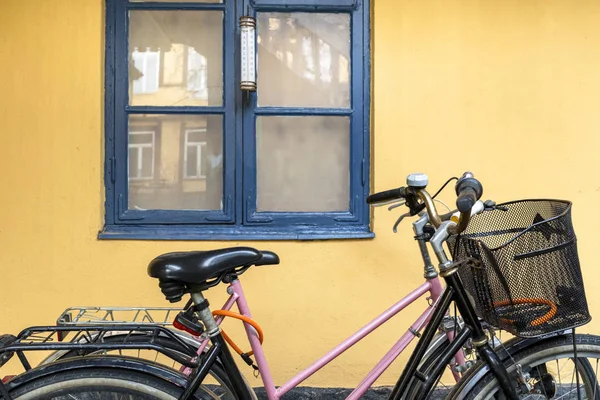 Rental Bikes Ystad Street South Sweeden Skane County — Stock Photo, Image