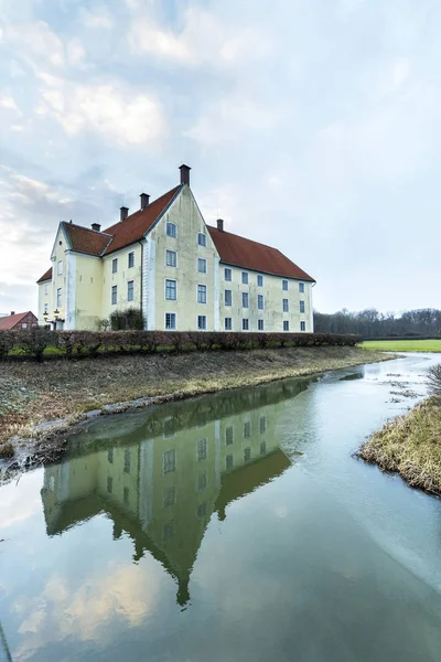 Krageholms Slott Castillo Del Siglo Xiv Encuentra Condado Skane Suecia — Foto de Stock