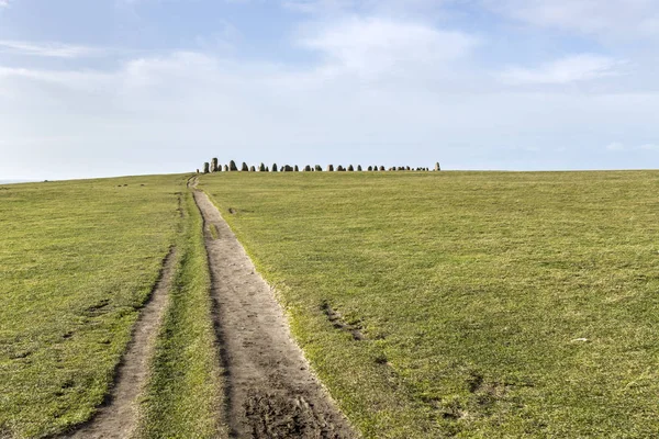 Ales stones, imposantes megalithisches Denkmal in skane, schweden — Stockfoto