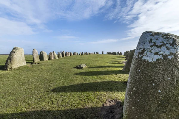 Ales stenen, opleggen van megalithische monument in Stockholm, Zweden — Stockfoto