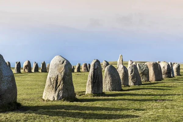 Pedras de Ales, imponente monumento megalítico em Skane, Suécia — Fotografia de Stock