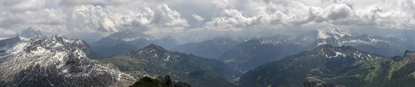 Wiosenne Góry Panorama Ośnieżone Szczyty Alp Włoskich Dolomity Alpy Włochy — Zdjęcie stockowe